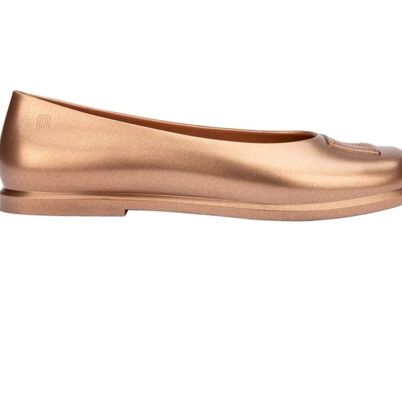 Melissa Ruby + Marc Jacobs ballerina flats in gold Size 6 NWOB - Picture 9 of 10